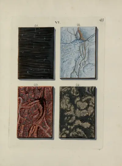 Afbeelding der marmor soorten Pl.048 av Jan Christiaan Sepp