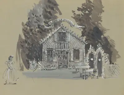 Auberge du Père La Jeunesse – maquette de décor av Christian Bérard