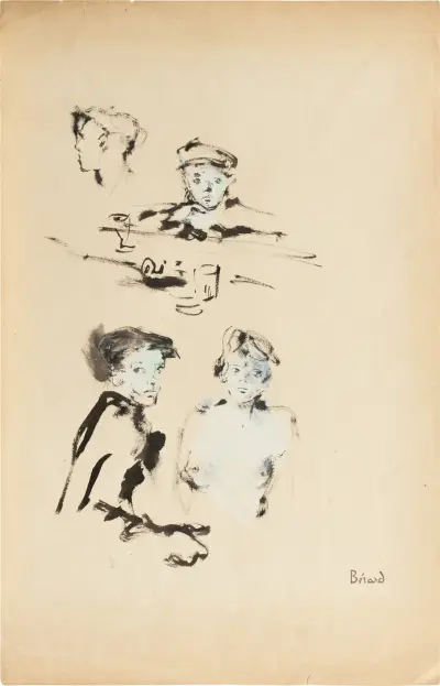 Differents studies for portraits (1940's) av Christian Bérard