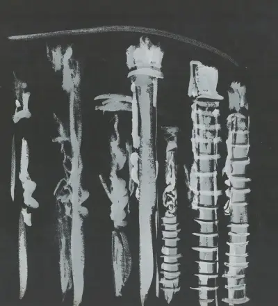 Dom Juan – maquette de décor – acte III, le tombeau du Commandeur, vue générale et cinq détails av Christian Bérard