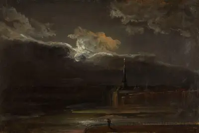 Dresden i månsken av Johan Christian Dahl