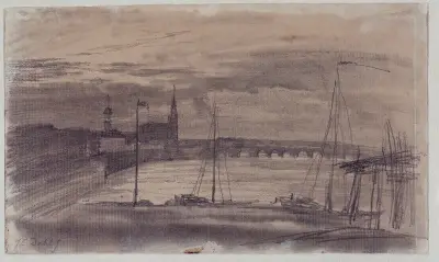 Dresden i månsken av Johan Christian Dahl