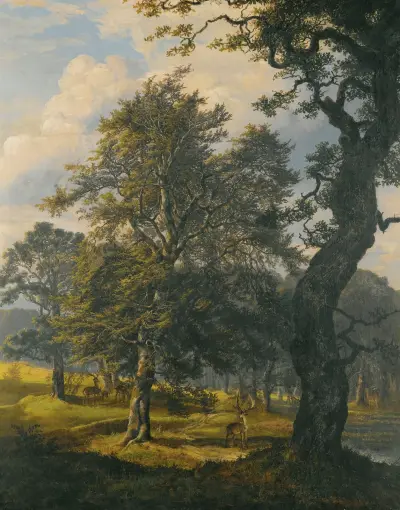 Dyrehaven nära Köpenhamn av Johan Christian Dahl