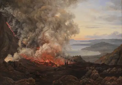 Utbrottet av vulkanen Vesuvius av Johan Christian Dahl