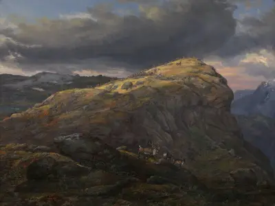 Stugunøset am Filefjell von Johan Christian Dahl