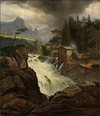 The upper Falls of the Labrofoss von Johan Christian Dahl