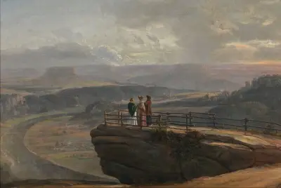Utsikt från Bastei av Johan Christian Dahl