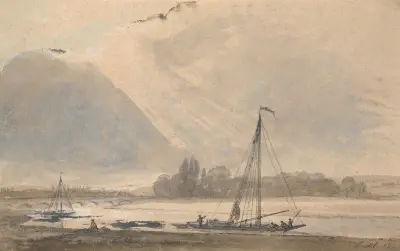 Utsikt över Elbe vid Dresden av Johan Christian Dahl