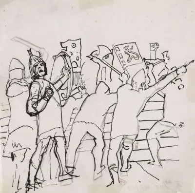 Zu weich, zu weich ist des Königs Bogen! von Christian Krohg