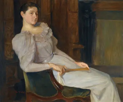 Girl In White av Christian Krohg