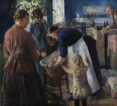 In the Tub av Christian Krohg