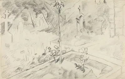 Friedhofsmotiv von Christian Krohg