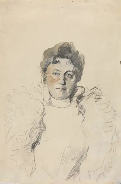 Damenporträt von Christian Krohg
