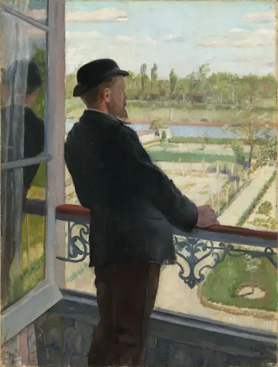 Porträtt av den svenske målaren Karl Nordström av Christian Krohg