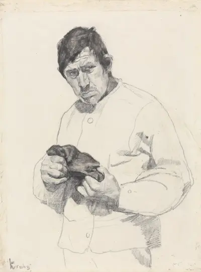 Straffange i forhør av Christian Krohg