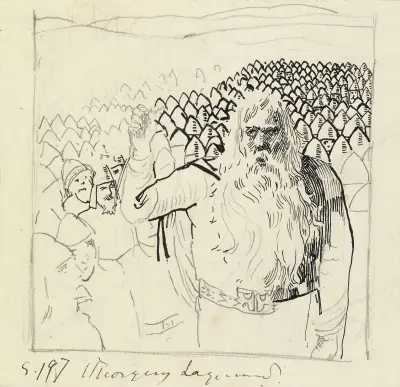 Torgny the Lawman at the Upsala thing av Christian Krohg