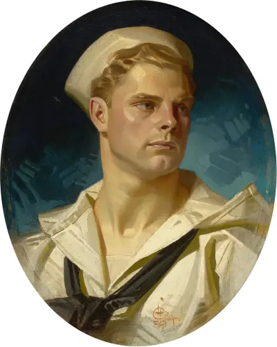 Charles Beach – Amerikansk sjöman under första världskriget av Joseph Christian Leyendecker
