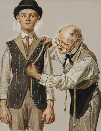 Fitted for a Suit av Joseph Christian Leyendecker