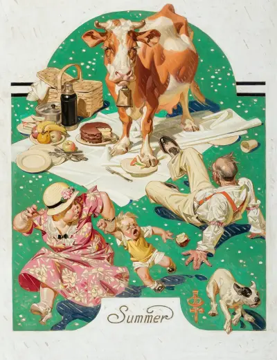 Avbruten picknick av Joseph Christian Leyendecker