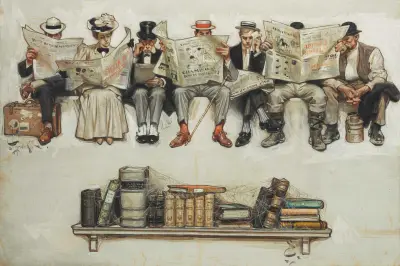 Newspapers Over Books av Joseph Christian Leyendecker