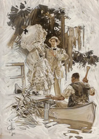 The Voice in the Rice av Joseph Christian Leyendecker