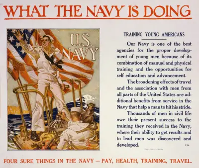 What the Navy is doing av Joseph Christian Leyendecker