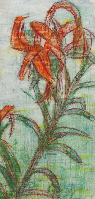 Blomsterstilleben av Christian Rohlfs