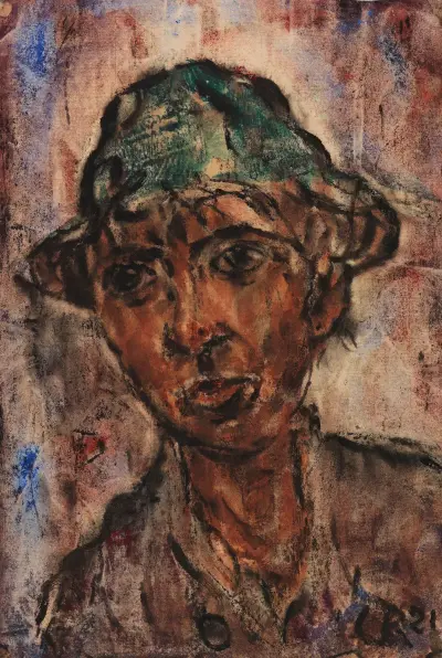 Bursche mit Hut av Christian Rohlfs