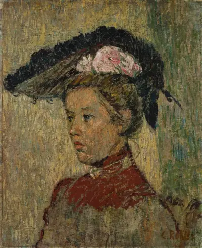 Dam med hatt av Christian Rohlfs