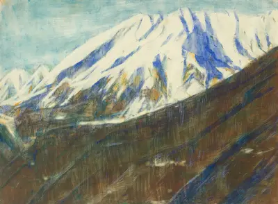 Ghiridone in the snow (Lago Maggiore) av Christian Rohlfs