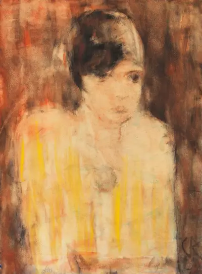 Kecke junge Dame (Flapper) av Christian Rohlfs