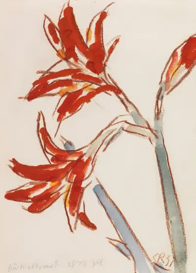 Röd amaryllis av Christian Rohlfs