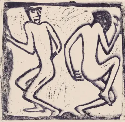 Two Dancing Figures av Christian Rohlfs