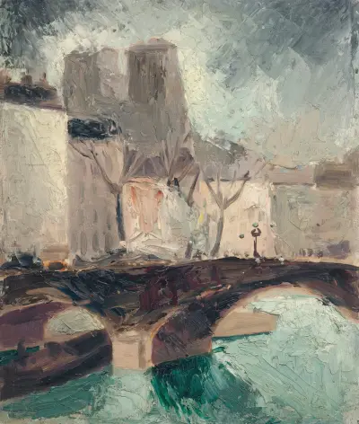 Bridge and Notre Dame, Paris av Christopher Wood