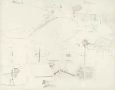 Cornish Harbour av Christopher Wood