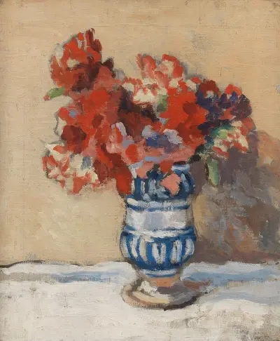 Flowers in a Blue Vase av Christopher Wood