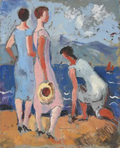 Girls by the sea av Christopher Wood