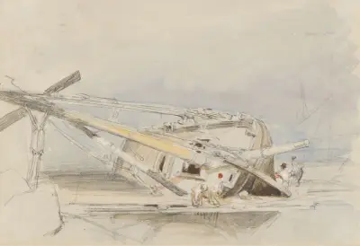 Boat Careened av Clarkson Stanfield