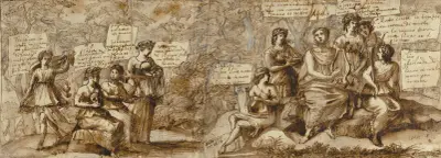 Apollo und die Musen von Claude Lorrain