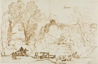 Klassische Landschaft – Tivoli von Claude Lorrain