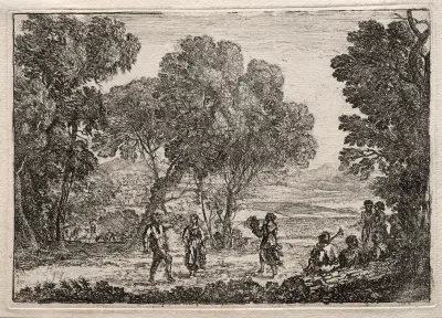 Landschaft mit ländlichem Tanz, 1637 – Nr. 1 von Claude Lorrain
