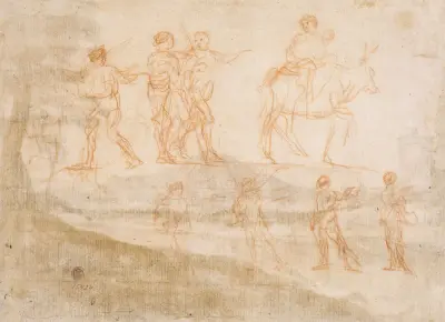 Studies of figures av Claude Lorrain