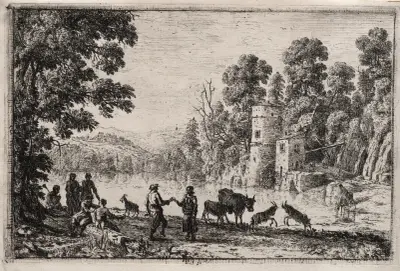 The Dance by the River av Claude Lorrain
