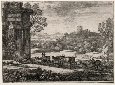 Hjorden återvänder i stormigt väder av Claude Lorrain