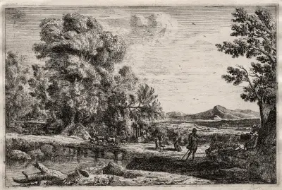 Die hölzerne Brücke von Claude Lorrain