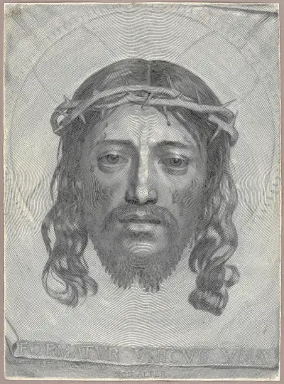 The Sudarium of Saint Veronica av Claude Mellan