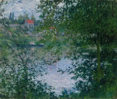 À Travers Les Arbres, Île De La Grande Jatte av Claude Monet
