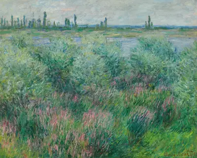 Berges De La Seine Près De Vétheuil av Claude Monet