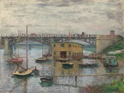 Bridge at Argenteuil on a Gray Day av Claude Monet