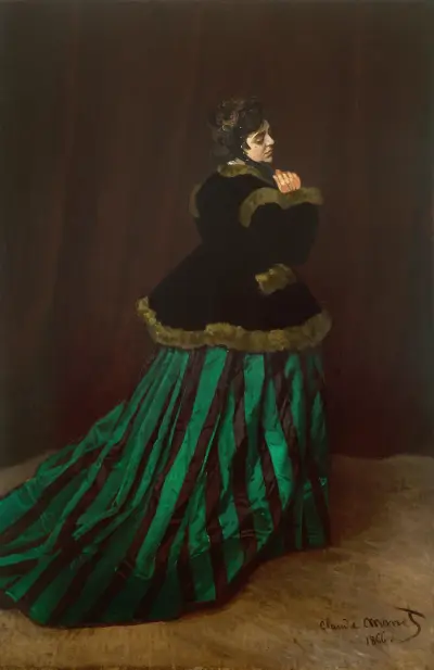 Camille (The Woman in the Green Dress) av Claude Monet
